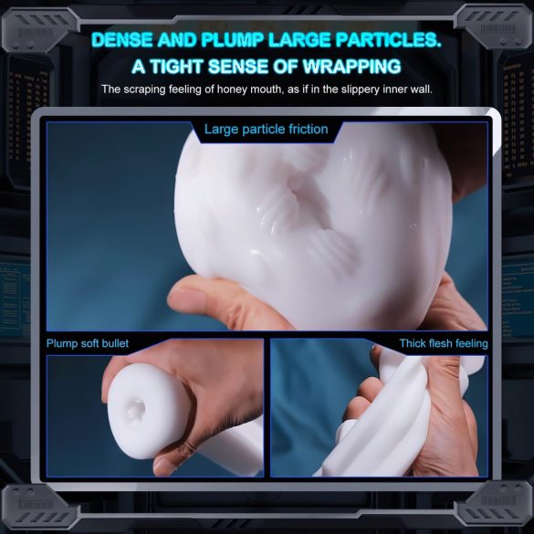 Leopard - masturbátor s pohybem nahoru a dolů, sání a vibrace - černý