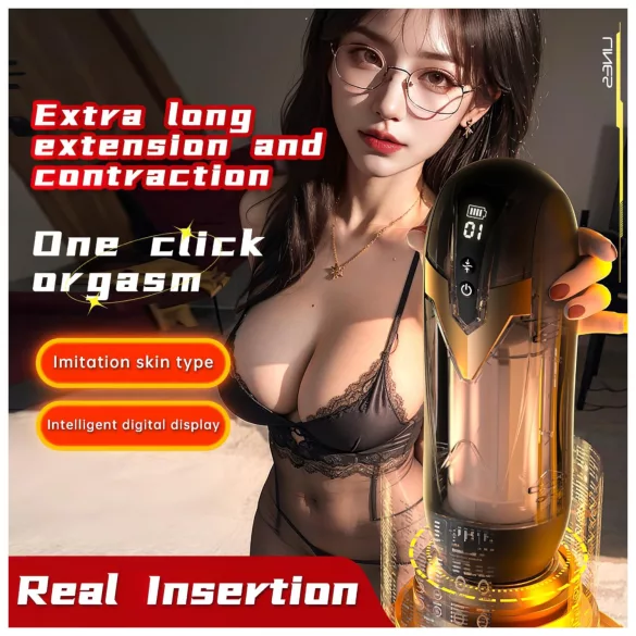 Leopard - automatický masturbátor - černý