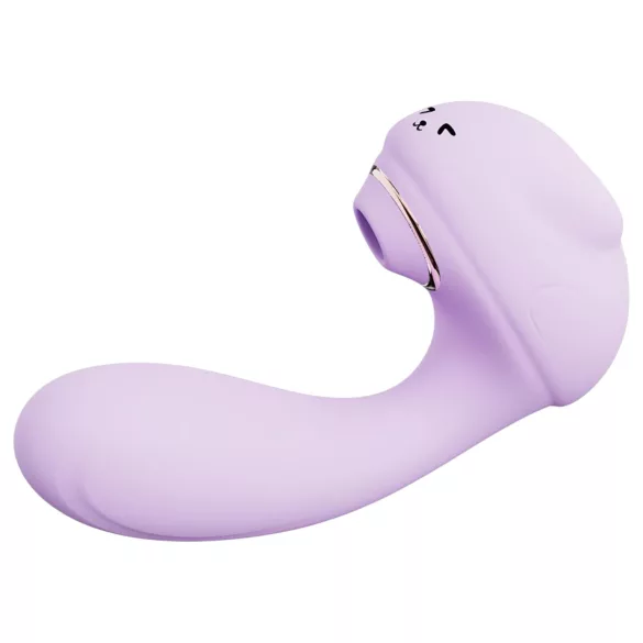 Leopard - vibrační stimulátor s vakuem a vibracemi - fialový