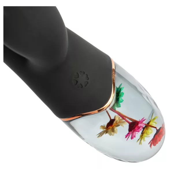 LOVISS Flower - vibrační stimulátor klitorisu a bodu G s pohyblivým ramenem (černý)