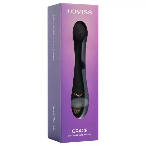 LOVISS Flower Grace - vibrátor na bod G (černý)