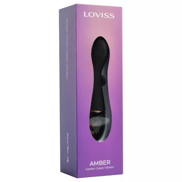 LOVISS Flower Amber - vibrátor na bod G (černý)