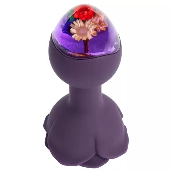 LOVISS Flower - anální vibrátor s dálkovým ovládáním (fialový)