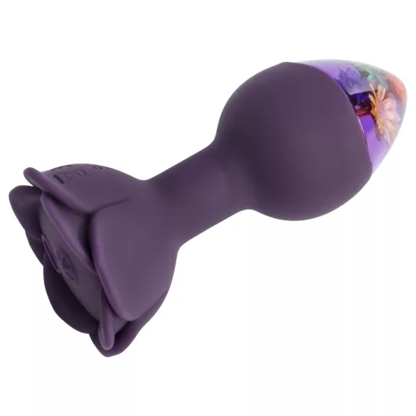 LOVISS Flower - anální vibrátor s dálkovým ovládáním (fialový)