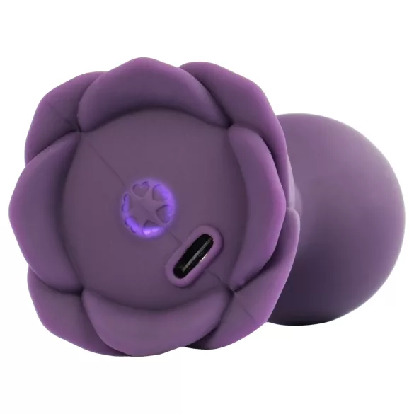 LOVISS Flower - anální vibrátor s dálkovým ovládáním (fialový)