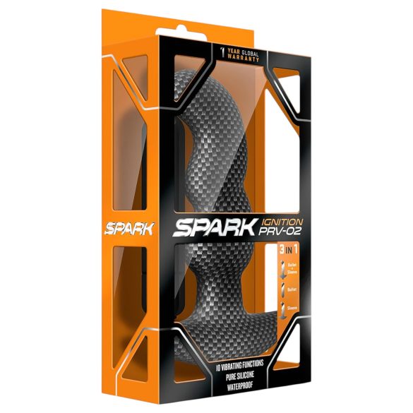 Blush Spark - anální vibrátor voděodolný - černý