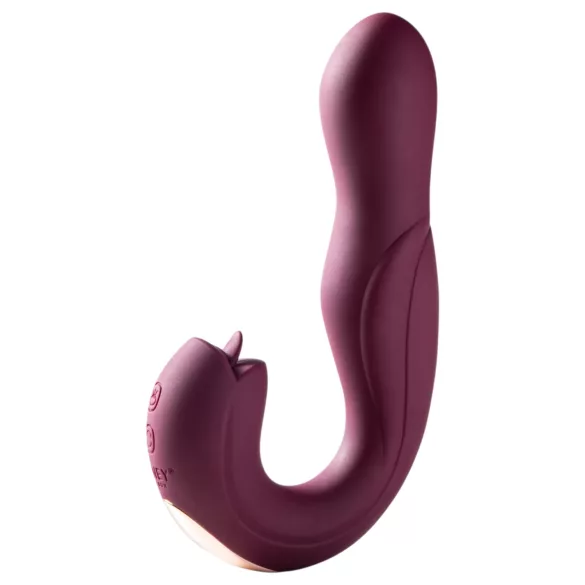 Honey Play Box Joi - rotační G-bod vibrátor s lízátkem - fialový