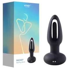   Honey Play Box Snuggy - anální vibrátor s jazýčkem - černý