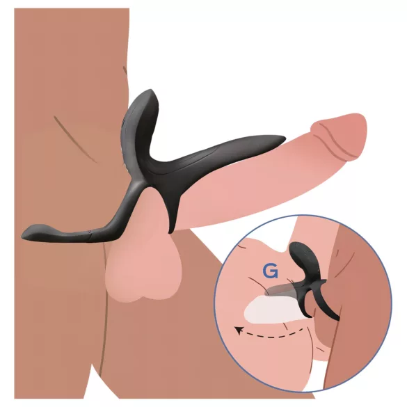 Honey Play Box Pleasure Pivot - vibrační erekční kroužek na penis a varlata