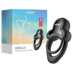   Honey Play Box Anello - chytrý vibrační kroužek na penis a varlata (černý)