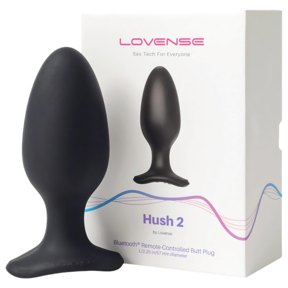 LOVENSE Hush 2 L - dobíjecí anální vibrátor (57mm) - černý