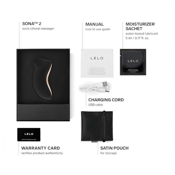 LELO Sona 2 - zvuková stimulace klitorisu (černá)