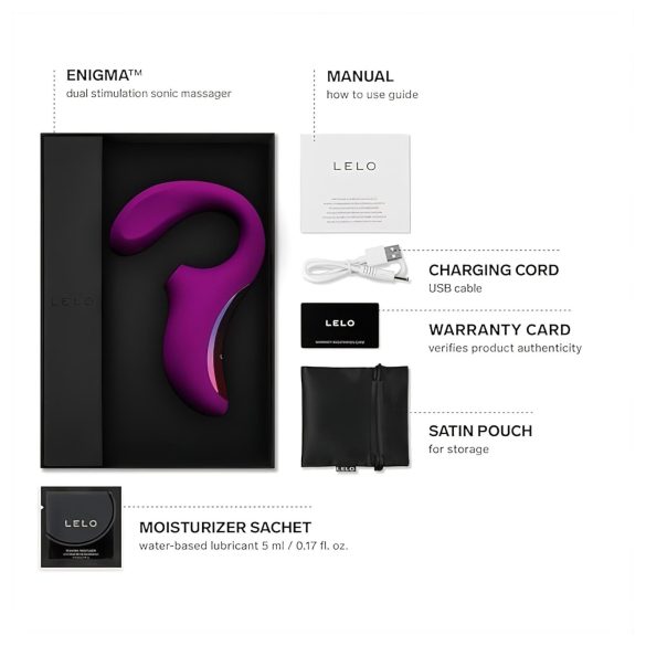 LELO Enigma - 2v1 vibrátor na G-bod a klitoris - nabíjecí, voděodolný, fialový