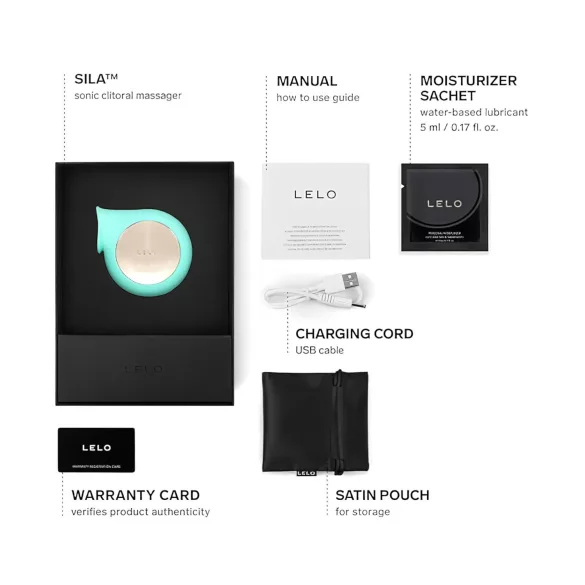 LELO Sila - vodotěsný vibrátor na klitoris s vlnami - tyrkysový