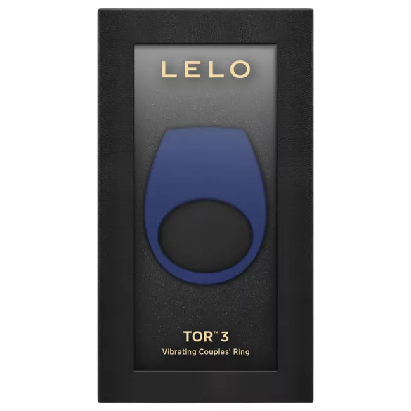 LELO Tor 3 - vibrační erekční kroužek na penis - dobíjecí silikon modrý
