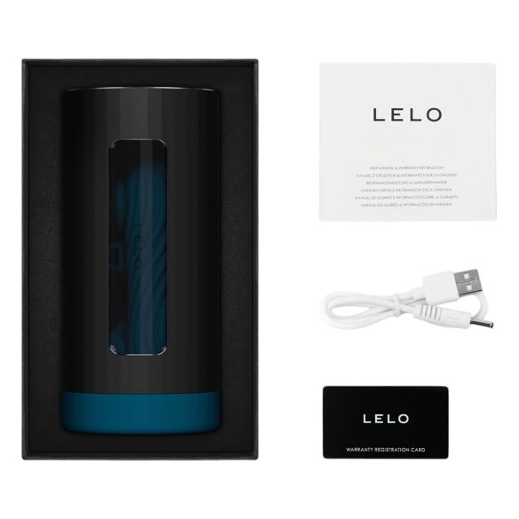 LELO F1s V3 XL - interaktivní masturbátor - černá/modrá