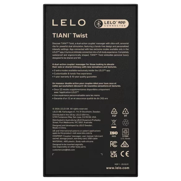 LELO Tiani Twist - párový vibrátor ovládaný aplikací (růžový)