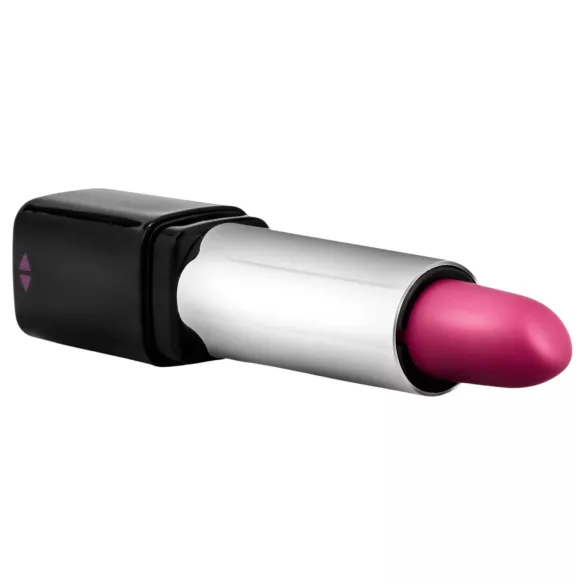 Blush - vibrátor ve tvaru rtěnky - voděodolný - černo-růžový