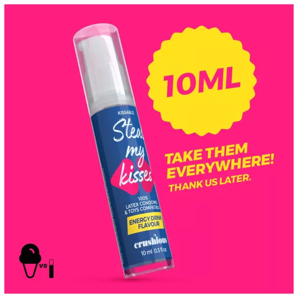 Crushious Steal My Kisses - ochucené lubrikační gel, energetický nápoj (10 ml)