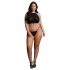 Le Désir Plus Size - třpytivá party sada - černá (XL-3XL)