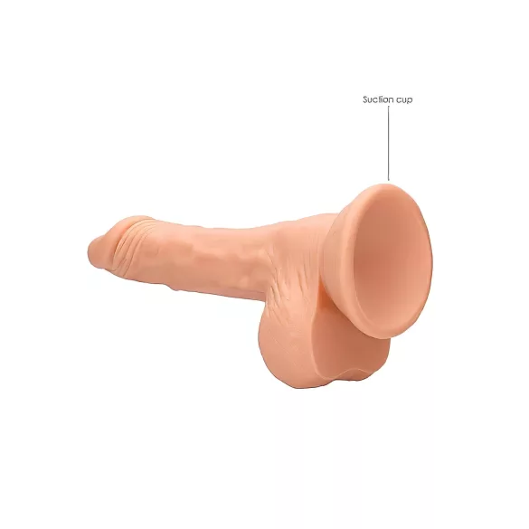 RealRock - realistický dildo s varlaty - 17 cm - tělová