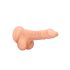 RealRock Dong 7 - realistický dildo s varlaty (17 cm) - přírodní