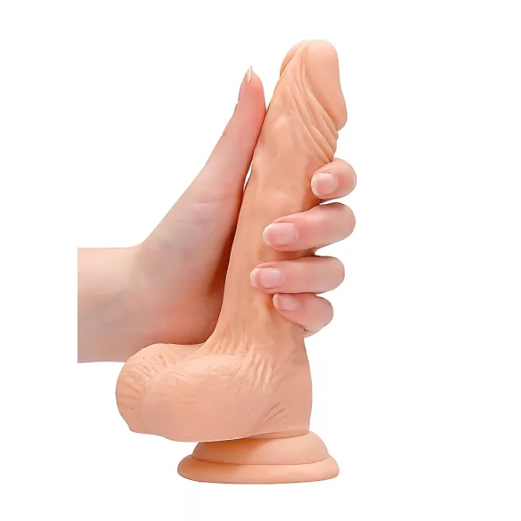 RealRock - realistický dildo s varlaty - 17 cm - tělová