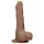 RealRock - realistické dildo s varlaty - 17 cm - tmavá tělová barva