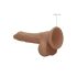 RealRock Dong 7 - realistický dildo s varlaty (17 cm) - tmavě přírodní