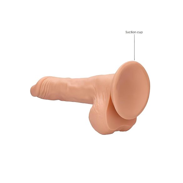 RealRock - realistické dildo s varlaty - 20 cm - tělová barva