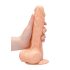 RealRock Dong 8 - realistický, varlatý dildo (20 cm) - přírodní