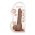 RealRock Dong 8 - realistický, varlatový dildo (20 cm) - tmavě přírodní