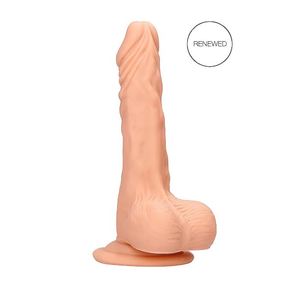 RealRock Dong 10 - realistický dildo s varlaty (25 cm) - přírodní
