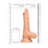 RealRock Dong 10 - realistický dildo s varlaty (25 cm) - přírodní