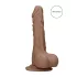 RealRock - realistické dildo s varlaty - 25 cm - tmavá tělová