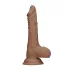 RealRock - realistické dildo s varlaty - 25 cm - tmavá tělová