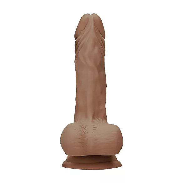 RealRock - realistické dildo s varlaty - 25 cm - tmavá tělová