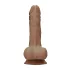 RealRock - realistické dildo s varlaty - 25 cm - tmavá tělová
