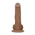 RealRock - realistické dildo s varlaty - 25 cm - tmavá tělová
