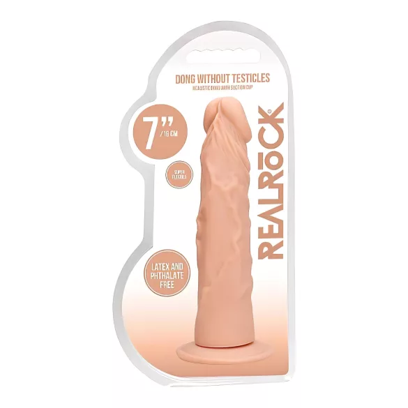 RealRock - realistické dildo - 17 cm - tělová barva