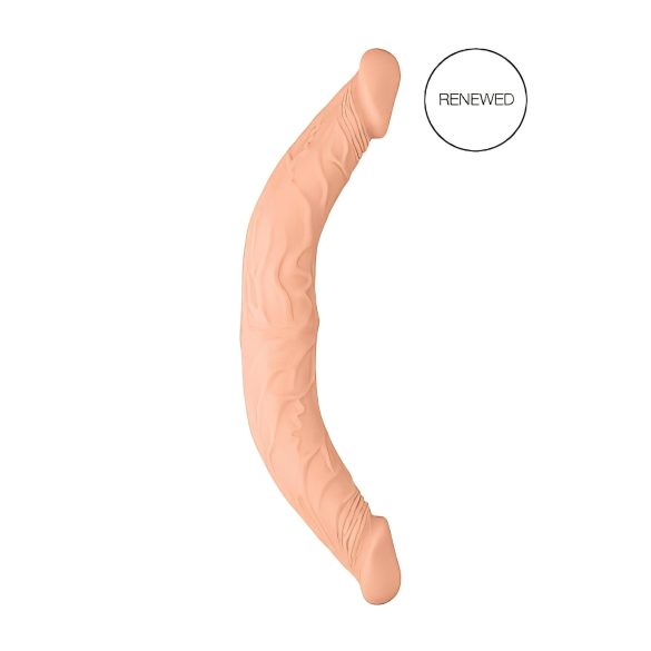 RealRock Double Dong 14 - dvojitý dildo (36 cm) - přírodní