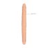 RealRock Double Dong 14 - dvojitý dildo (36 cm) - přírodní