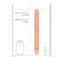 RealRock Double Dong 14 - dvojitý dildo (36 cm) - přírodní