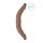 RealRock Double Dong 14 - dvojitý dildo (36cm) - tmavě přírodní