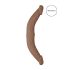 RealRock Double Dong 14 - dvojitý dildo (36cm) - tmavě přírodní