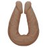 RealRock Double Dong 14 - dvojitý dildo (36cm) - tmavě přírodní