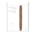 RealRock Double Dong 14 - dvojitý dildo (36cm) - tmavě přírodní