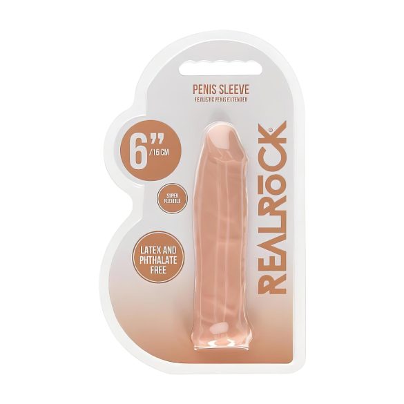 RealRock - návlek na penis - 17 cm - tělová