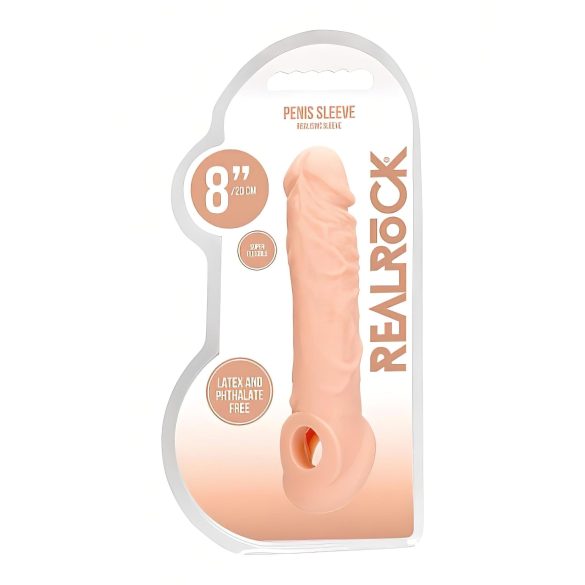 RealRock - návlek na penis - 21 cm - tělová barva