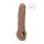 RealRock návlek na penis 21 cm - tmavě přírodní